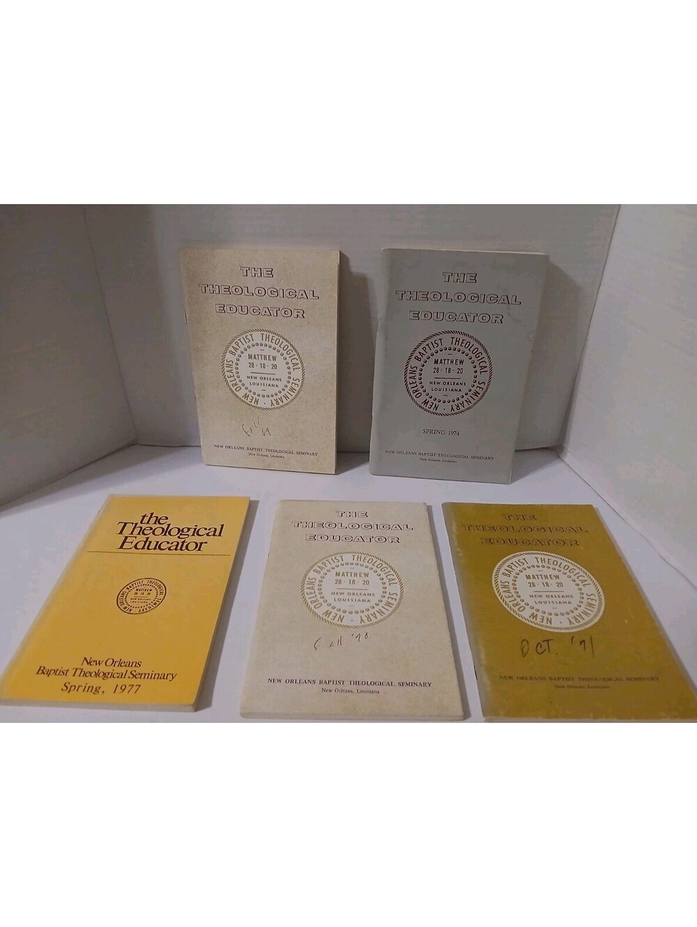 5 Vintage The Theological Educator New Orleans Baptist Seminary Journals 1969-77